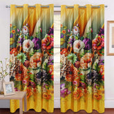 Imported Silk Curtains Blackout ( 2 Curtain Set )